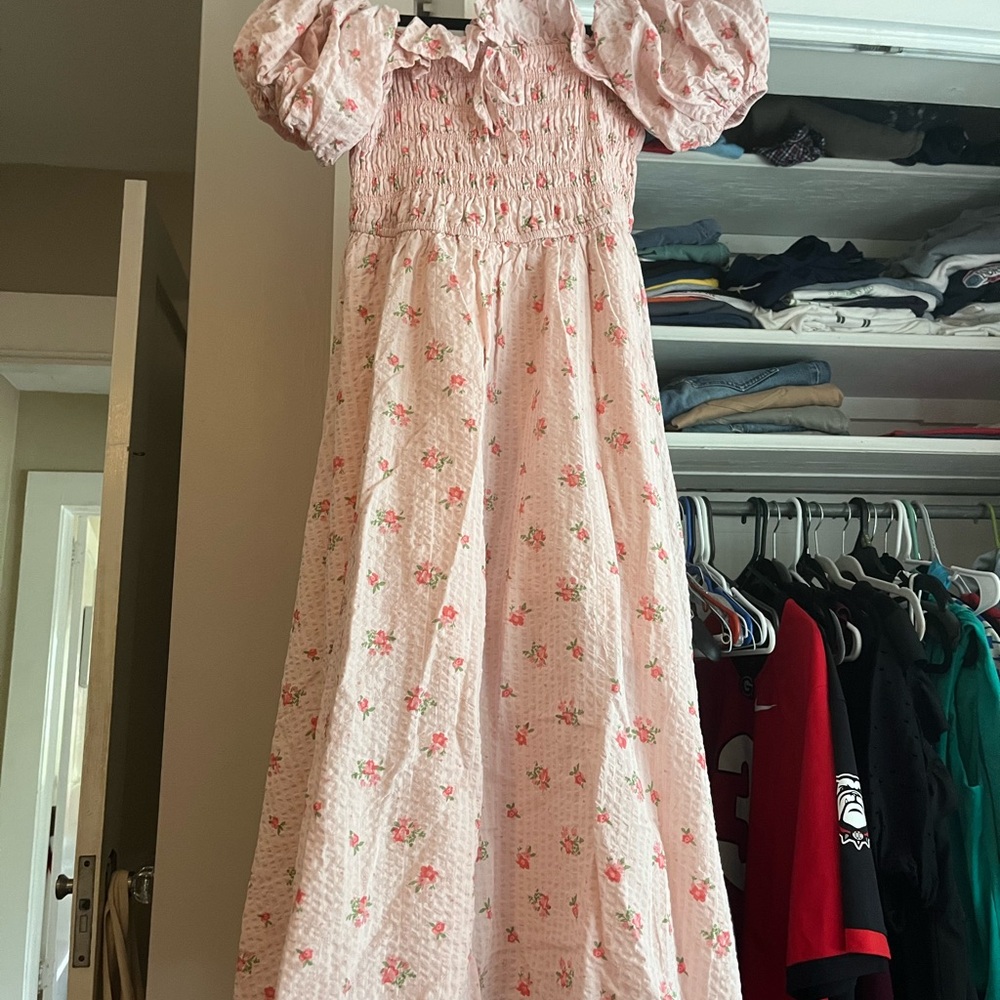 Floral Cottage Core Midi Dress